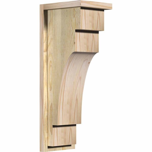 Ekena Millwork Mediterranean Rough Sawn Corbel w/Backplate, Douglas Fir, 8"W x 10"D x 26"H COR08X10X26MED01RDF - main